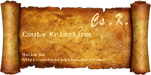 Csuta Krisztina névjegykártya