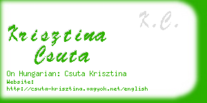 krisztina csuta business card